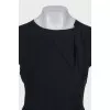 Fitted dress with zipper and stripes