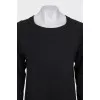 Dress with lace at the hem