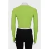 Green cropped jumper