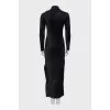 High neck maxi bodycon dress