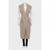 Cashmere cardigan with belt and tag