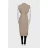 Cashmere cardigan with belt and tag