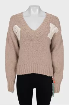 Knitted brown sweater with tag
