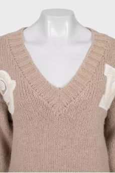 Knitted brown sweater with tag