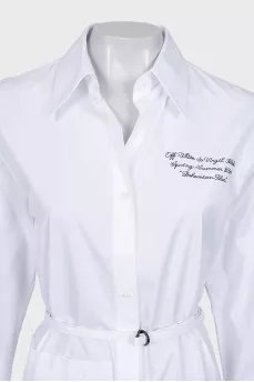 Fitted dress with signature embroidery