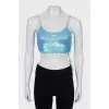 Blue sequin top