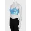Blue sequin top