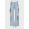 Wide-leg jeans with patch pockets