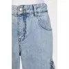 Wide-leg jeans with patch pockets