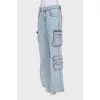 Wide-leg jeans with patch pockets