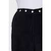 Black velvet trousers