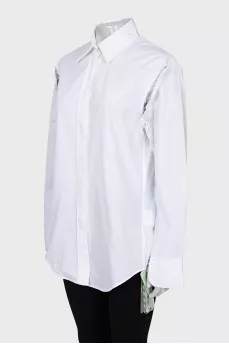 Straight-cut shirt with long sleeves
