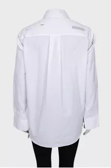 Straight-cut shirt with long sleeves