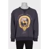 Men's gray sweatshirt with print