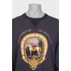 Men's gray sweatshirt with print