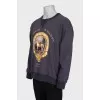 Men's gray sweatshirt with print