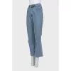 Flared jeans with embroidery on the pocket