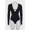 Black bodysuit with cutout