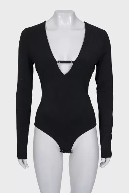 Black bodysuit with cutout