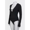 Black bodysuit with cutout