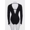 Black bodysuit with cutout