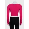 Pink ribbed top with tag