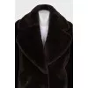 Short fur coat with buttons