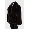 Short fur coat with buttons