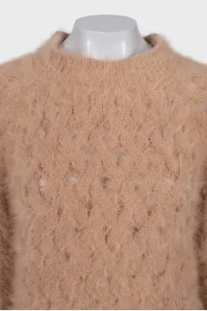 Brown sweater with long pile