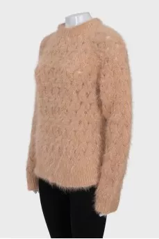 Brown sweater with long pile