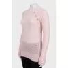 Knitted pink sweater with tag