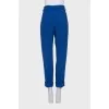 Cropped trousers with high waist and creases