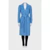 Wool wrap coat with patch pockets