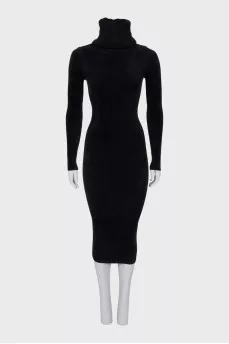 High-neck bodycon dress