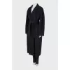 Black wool and cashmere coat with tag