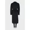Black wool and cashmere coat with tag