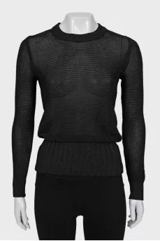 Black mesh jumper
