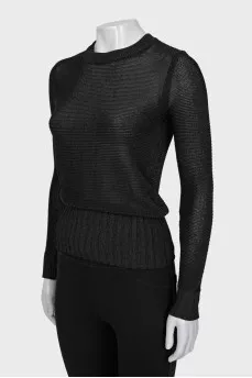 Black mesh jumper