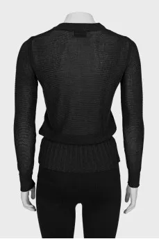 Black mesh jumper