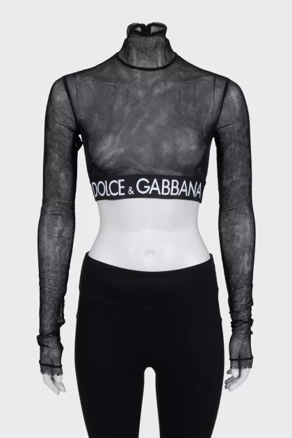 Transparent black top