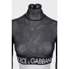 Transparent black top