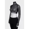 Transparent black top