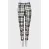 Black and white wool trousers