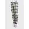 Black and white wool trousers