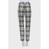 Black and white wool trousers