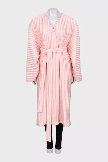Pink quilted coat