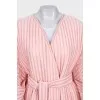 Pink quilted coat
