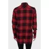 Red checkered shirt