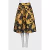 Full zipped printed skirt