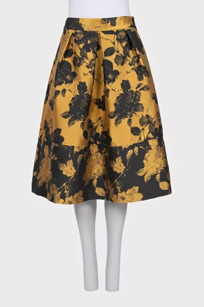 Full zipped printed skirt